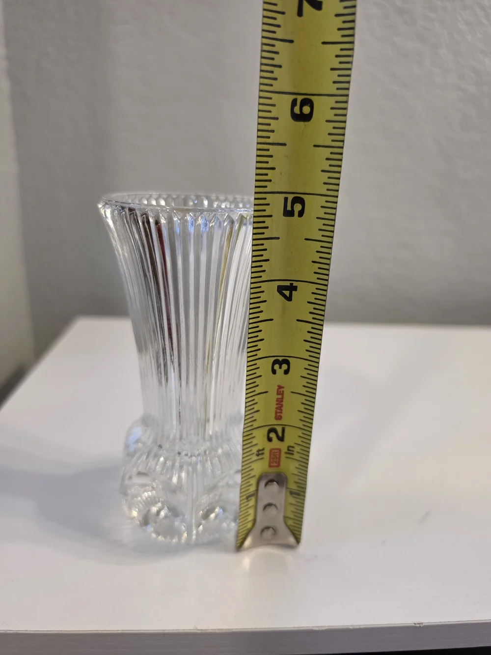 Vintage Fostoria Melissa Ribbed Lead Crystal Bud Vase